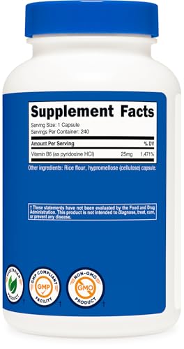 Nutricost B6 para metabolismo óptimo