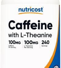 Nutricost Cafeína y L-Teanina 100 mg