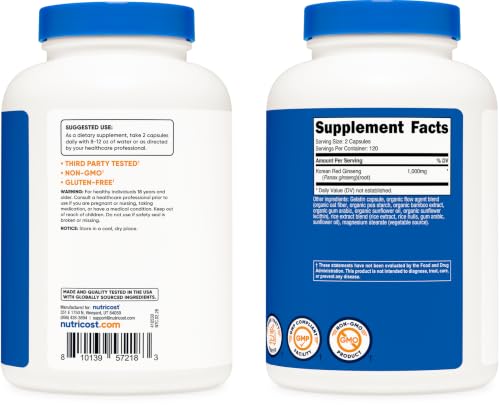 Nutricost ginseng para bienestar diario
