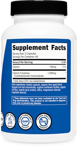 Nutricost HMB 1000mg para entrenamientos intensos