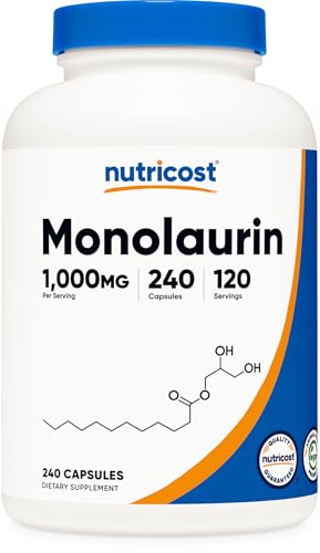 Nutricost Monolaurin 1000 mg beneficios para la salud