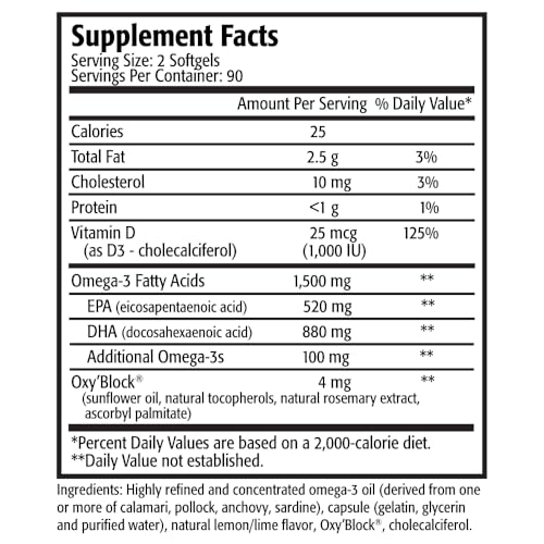 Omega-3 con vitamina D3 para salud