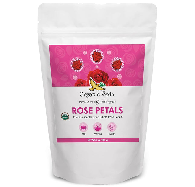 Organic Veda pétalos de rosa secos