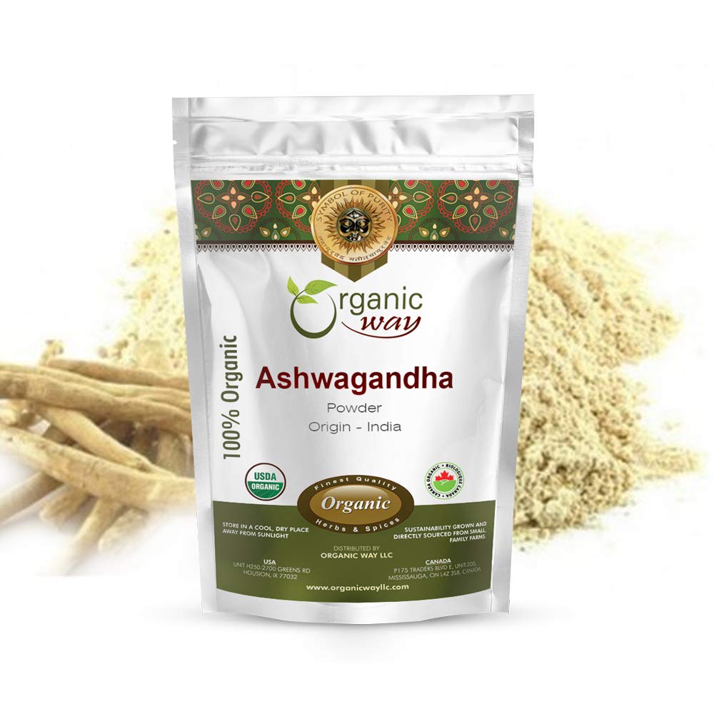 Organic Way polvo de raíz de ashwagandha