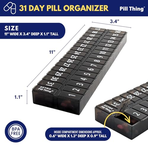 organizador de medicamentos negro y azul