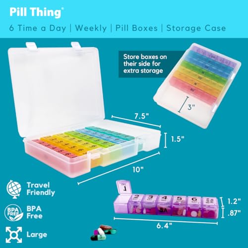 organizador de pastillas de 6 veces al día