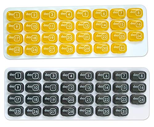 organizador de pastillas mensual gris