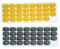 organizador de pastillas mensual gris