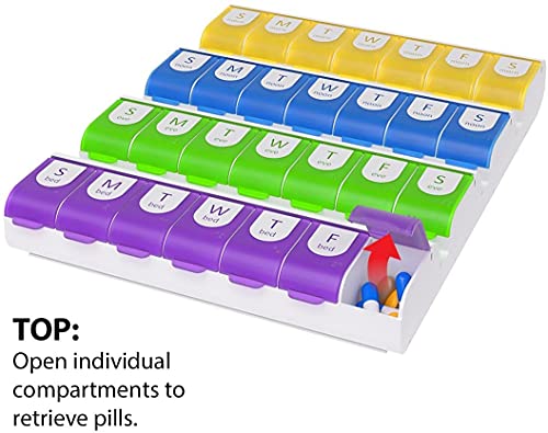 organizador de pastillas para 4 veces al día