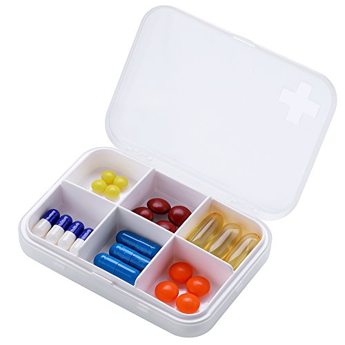 organizador de pastillas portátil blanco