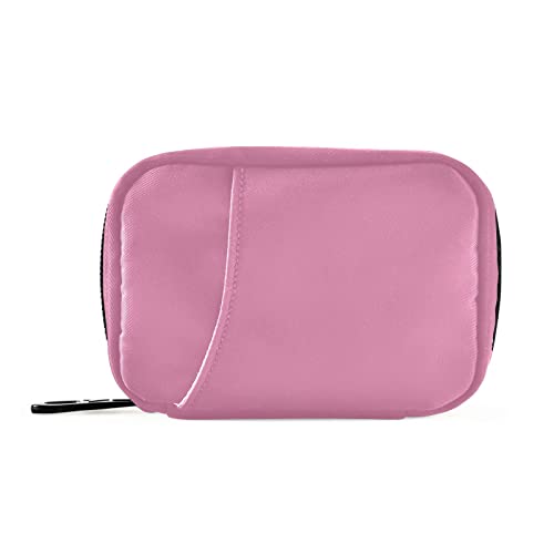 organizador de pastillas rosa compacto