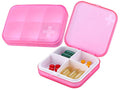 organizador de pastillas rosa compacto