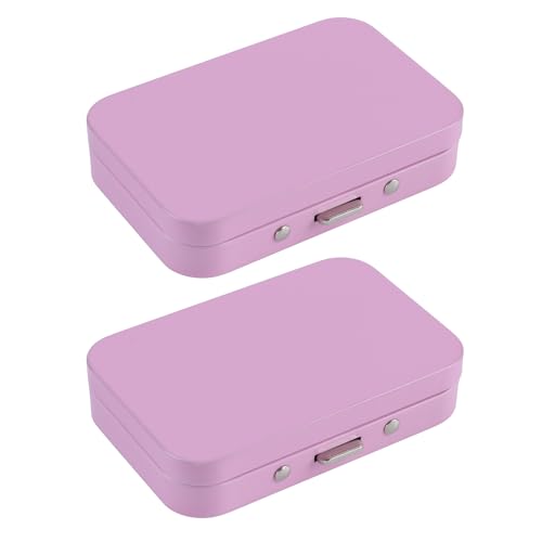 organizador de pastillas rosa portátil