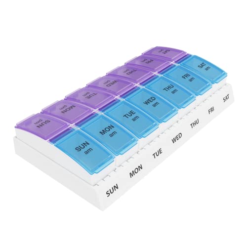organizador de pastillas semanal azul