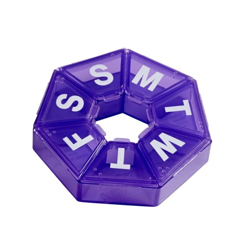 organizador de pastillas semanal púrpura