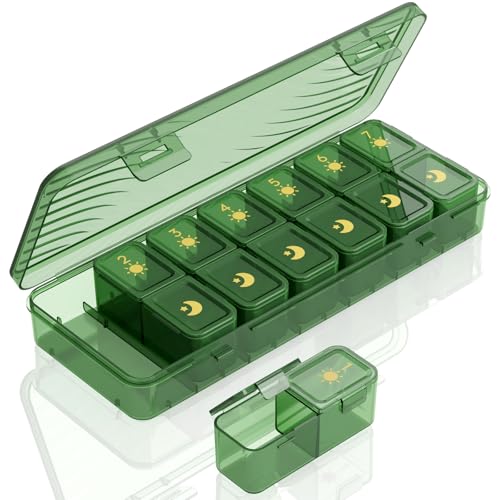 organizador de pastillas semanal verde