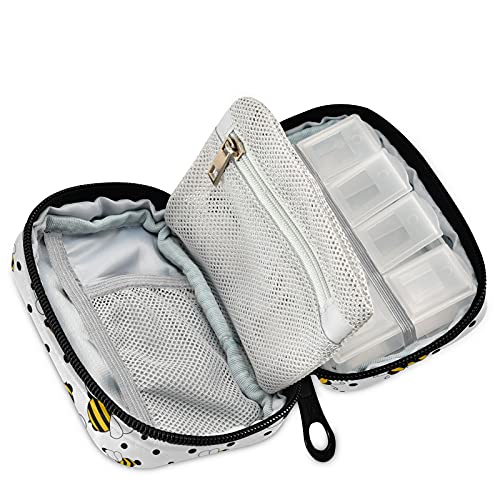 organizador de viaje compacto para vitaminas