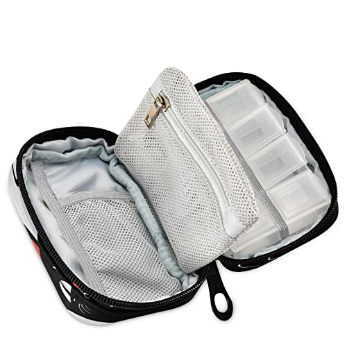 organizador de viaje compacto para vitaminas