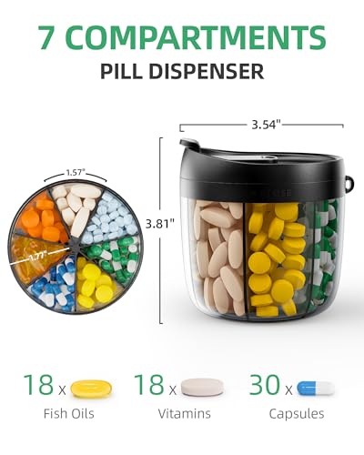 organizador de vitaminas con 7 compartimentos