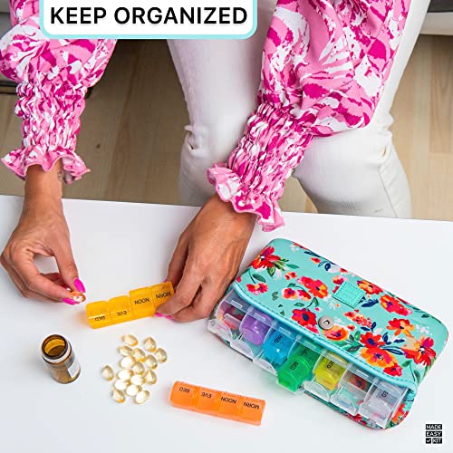 organizador diario de vitaminas colorido