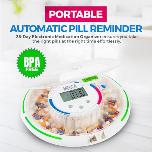 organizador electrónico de medicamentos 28 días