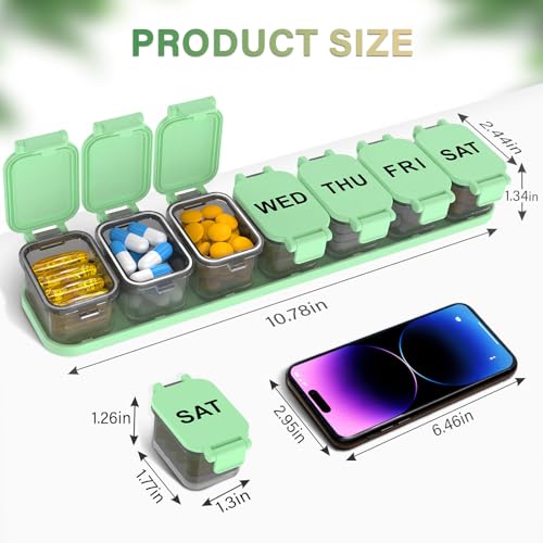 organizador portátil de pastillas desmontable