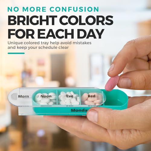 organizador semanal de medicamentos para 4 tomas