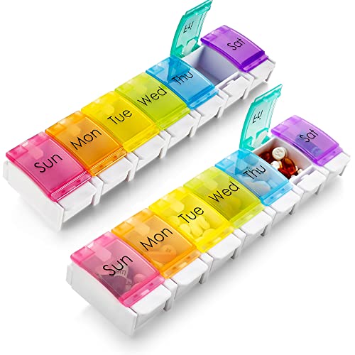 organizador semanal de pastillas colorido