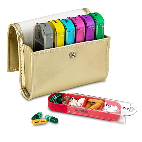 organizador semanal de pastillas compacto