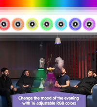 panel LED redondo para ambiente de hookah
