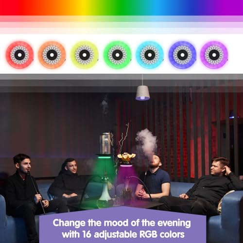 panel LED redondo para ambiente de hookah