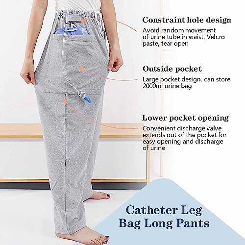 pantalones con doble bolsillo para ostomía