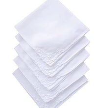 pañuelos blancos con bordes ondulados