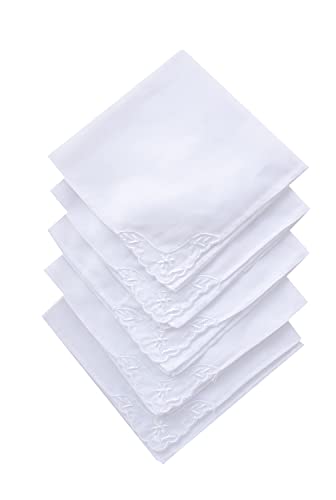 pañuelos blancos con bordes ondulados