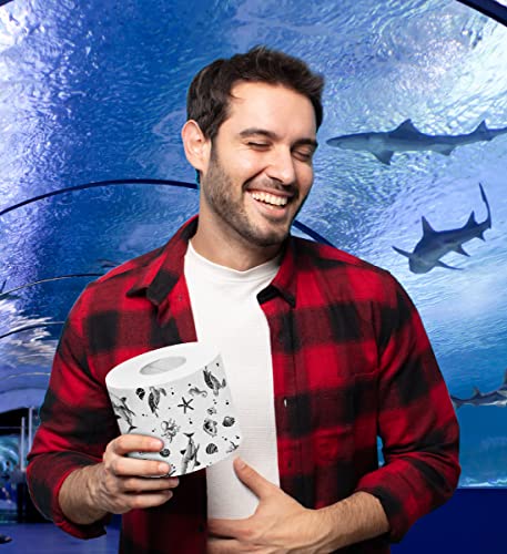 Papel de baño con patrón oceánico