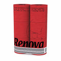 Papel higiénico Renova rojo decorativo