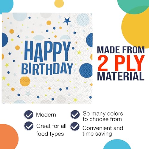 paquete de 100 servilletas cumpleaños