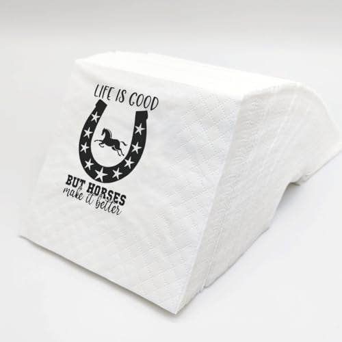 Paquete de 100 servilletas desechables de caballos