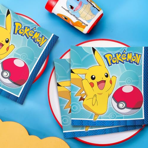 paquete de 16 servilletas de papel Pokemon