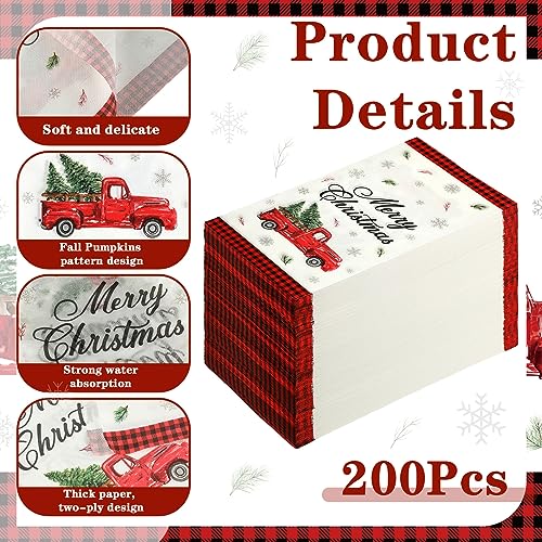 paquete de 200 servilletas decorativas