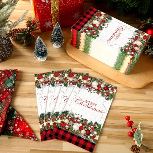 paquete de 200 servilletas para eventos navideños