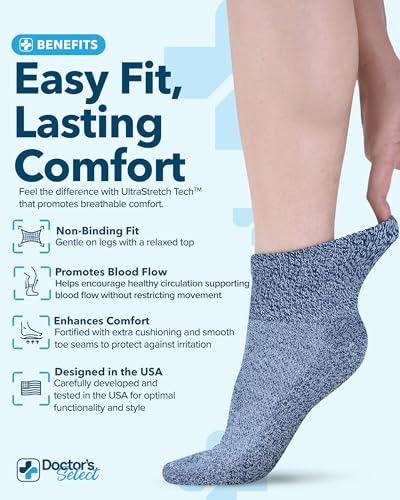paquete de 4 calcetines para diabetes