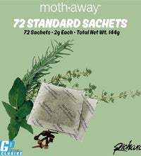 paquete de 72 sachets antimoths económicos