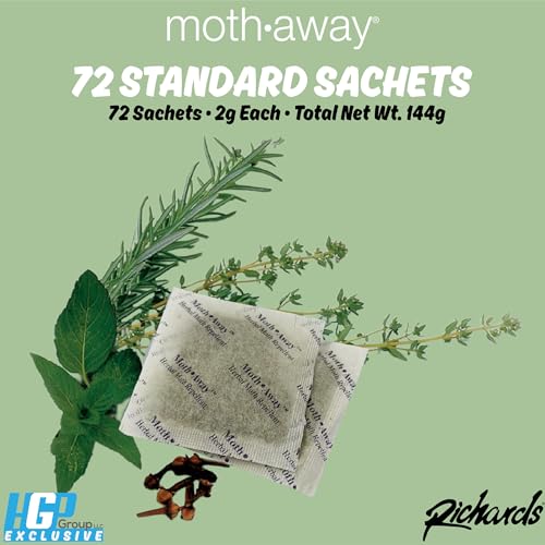 paquete de 72 sachets antimoths económicos
