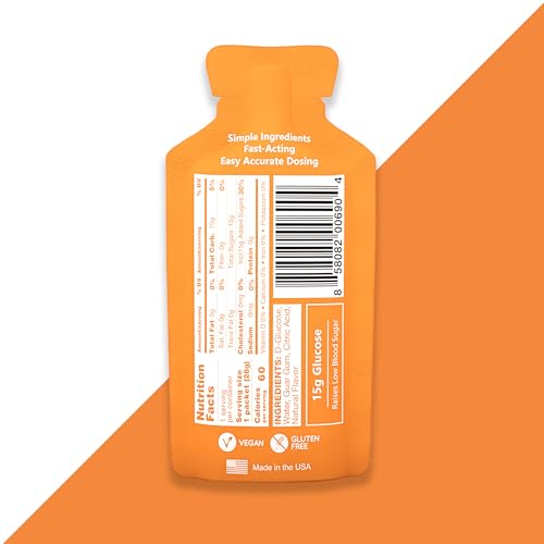paquete de gel de glucosa naranja