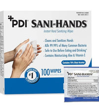paquetes de toallitas desinfectantes Sani-Hands