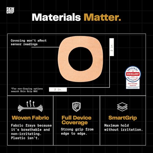 parche skin grip duradero para diabetes