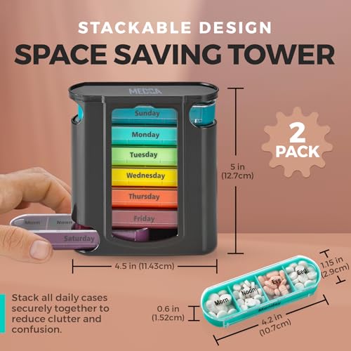 pastillero apilable fácil de usar y transportar