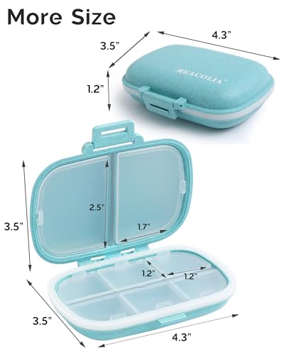 pastillero compacto para llevar en el bolso