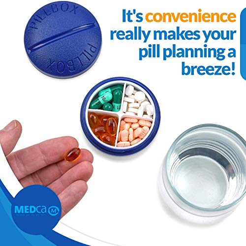pastillero con 4 compartimentos prácticos